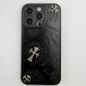 Fashion Chrome Hearts iPhone17 16 15 14 Brand Full Cover ledertasche Designer Chrome Hearts iPhone17 15 16 pro max Case Shockproof Protective schutzhülleFashion Brand 