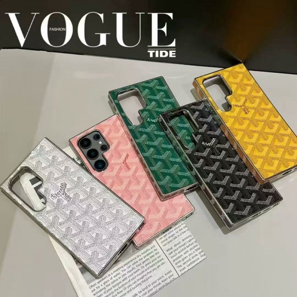 Fashion Goyard samsung s25 plus s24 iPhone17 16 15 14 Brand Full Cover ledertascheoriginal luxury Goyard samsung s24 s25 fake case Goyard iphone 17 16 pro max shell coqueFashion Brand