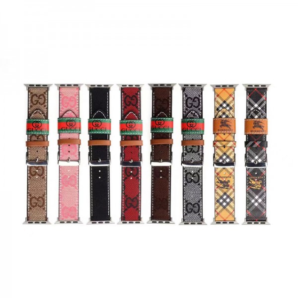 gucci Burberry Apple Watch Series 10 9 46 mm 45mm Galaxy Watch 6/5/4  bands women men gucci Burberry apple watch series ultra ultra2 49mm belts bands wrist gucci Burberry apple watch series 10/9/8/6/7/5/4/3/2/1 se/se2 band