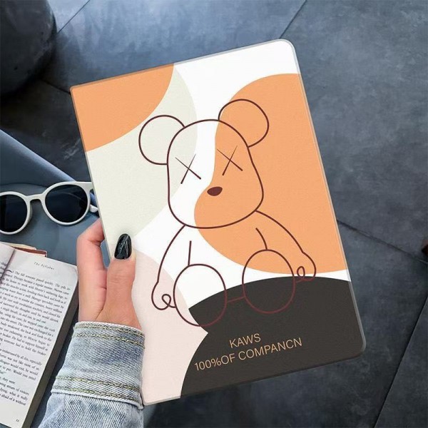 luxury fake ipad Case coque for Kaws iPad 11/10/9/8/7  ipad pro 12.9 11inch 2024 case  Designer Kaws  ipad mini 7/6/5 luxury case monogram  leather Kaws ipad pro 11inch 13inch air7 ipad 11th back case 