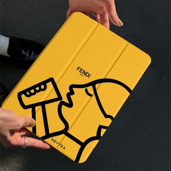 luxury fake Fendi  ipad Case coque for iPad 11/10/9/8/7 Fendi ipad air7 11inch 13inch 2025 6 5 4 3 case hulle Fendi ipad pro 2024 Leather Business Cover for men women  leather Fendi ipad pro 11inch 13inch air7 ipad 11th back case