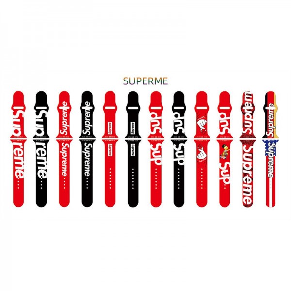 Supreme Apple Watch Series 10 9 46 mm 45mm bands women men Supreme apple watch series ultra ultra2 49mm belts bands wrist Supreme Apple Watch Band for Apple Watch Ultra/ultra2 (49mm) bands Apple Watch series 10 9 8 7 Wristbands Replacement Strap