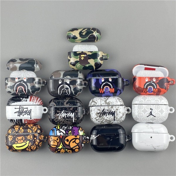 High Brand Cute Stussy Nike AirPods 4 3 2 pro2 Case leather airpods 4 pro2 Replacement Cover schutzhülle Shockproof Stussy Nike  Air Pods Pro/pro2 4 3 2 Custodia Hulle Funda Case Brand Stussy Nike  AirPod4 3 Pro 2 Replacement 2nd Generation case