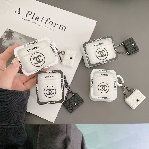 High Brand Cute Chanel AirPods 4 3 2 pro2 Case leather airpods 4 pro2 Replacement Cover schutzhülle Shockproof Chanel Air Pods 4/3/2/1 Case  hülle coque Brand Chanel AirPod4 3 Pro 2 Replacement 2nd Generation case