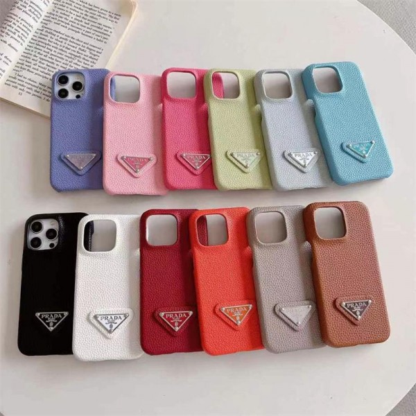 Fashion Prada iPhone17 16 15 14 Brand Full Cover ledertasche Luxury Prada iPhone16 16 plus 15 16 Pro max Case Back Cover coque housse Prada iPhone 16 pro 17/16e 15 Pro Max Case 