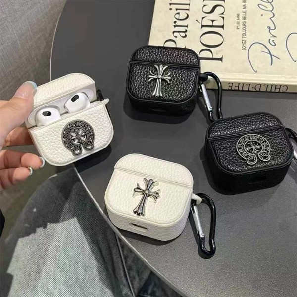 High Brand Cute Chrome Hearts AirPods 4 3 2 pro2 Case leather Chrome Hearts airpods 4 pro2 Replacement Cover schutzhülle Shockproof Chrome Hearts Air Pods 4/3/2/1 Case  hülle coqueairpods pro2 4 3 2 Charging Case men women