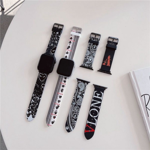CDG Apple Watch Series 10 9 46 mm 45mm bands women menlady men CDG apple Watch s10/9/8/7/6/5/4/3/2/1/SE/SE2/Ultra bands belt CDG apple watch series 10/9/8/6/7/5/4/3/2/1 se/se2 band 42mm 46mm 45mm Apple Watch Band for Apple Watch Ultra/ultra2 (49mm) bands