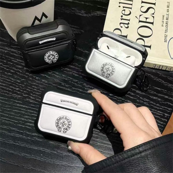 Chrome Hearts airpods 4 pro2 Replacement Cover schutzhülle Shockproof Chrome Hearts Air Pods Pro/pro2 4 3 2 Custodia Hulle Funda Case Chrome Hearts Air Pods 4/3/2/1 Case  hülle coqueairpods pro2 4 3 2 Charging Case men women