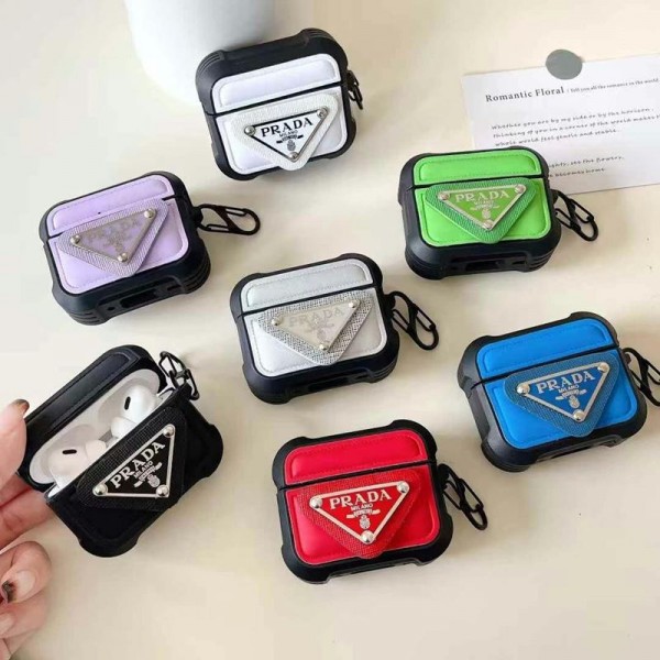 Prada airpods 4 pro2 Replacement Cover schutzhülle Shockproof Prada Air Pods Pro/pro2 4 3 2 Custodia Hulle Funda Case Prada Air Pods 4/3/2/1 Case  hülle coque Prada airpods pro2 4 3 2 Charging Case men women