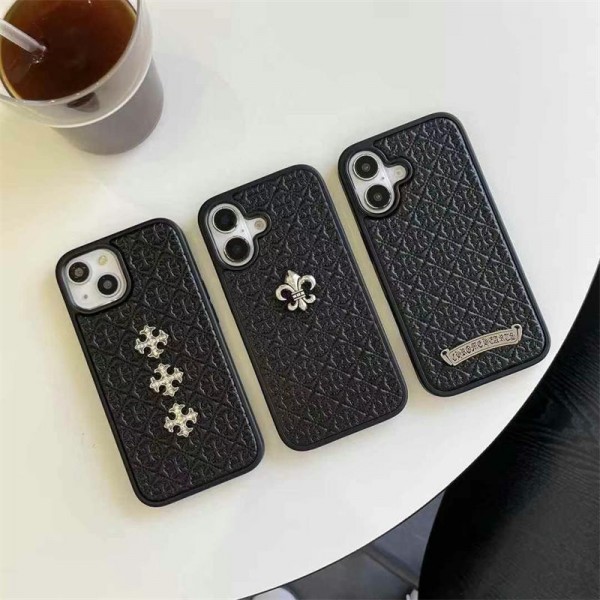 original Chrome Hearts iPhone17 16 Pro Max 16e 17 plus case cover hülleFashion Chrome Hearts iPhone17 16 15 14 Brand Full Cover ledertascheLuxury iPhone16 16 plus 15 16 Pro max Case Back Cover coque housseFashion Brand iphone 17 16 15 Full Cover housse