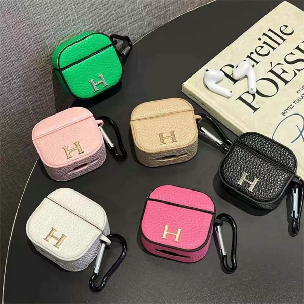 High Brand Cute Hermes AirPods 4 3 2 pro2 Case leather airpods 4 pro2 Replacement Cover schutzhülle Shockproof Hermes Air Pods Pro/pro2 4 3 2 Custodia Hulle Funda Case Hermes Air Pods 4/3/2/1 Case  hülle coque