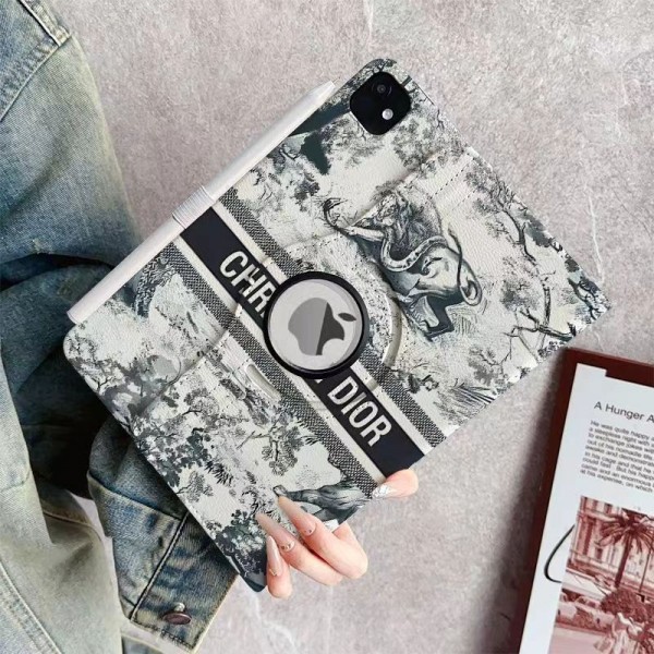 luxury fake Dior ipad Case coque for Dior iPad 11/10/9/8/7  ipad air7 11inch 13inch 2025 6 5 4 3 case hulle Dior ipad pro 2024 Leather Business Cover for men women  Designer Dior ipad mini 7/6/5 luxury case monogram  leather