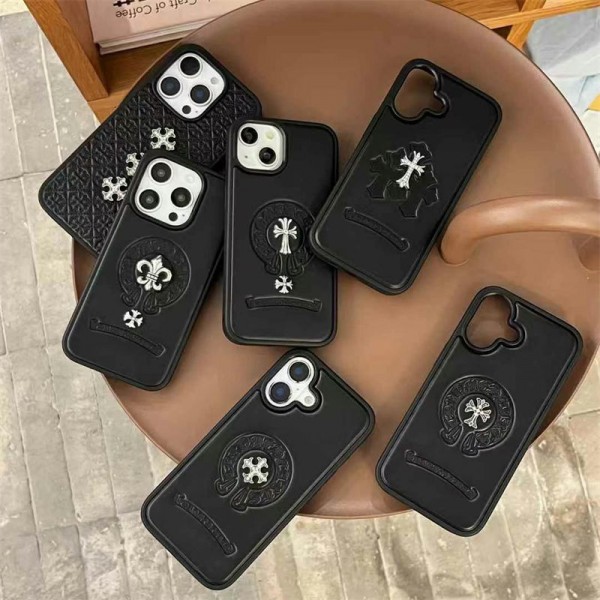 original Chrome Hearts iPhone17 16 Pro Max 16e 17 plus case cover hülleFashion Chrome Hearts iPhone17 16 15 14 Brand Full Cover ledertascheFashion Brand Chrome Hearts iphone 17 16 15 Full Cover housseLuxury iphone 16 17 pro max Case Back Cover schutzhülle