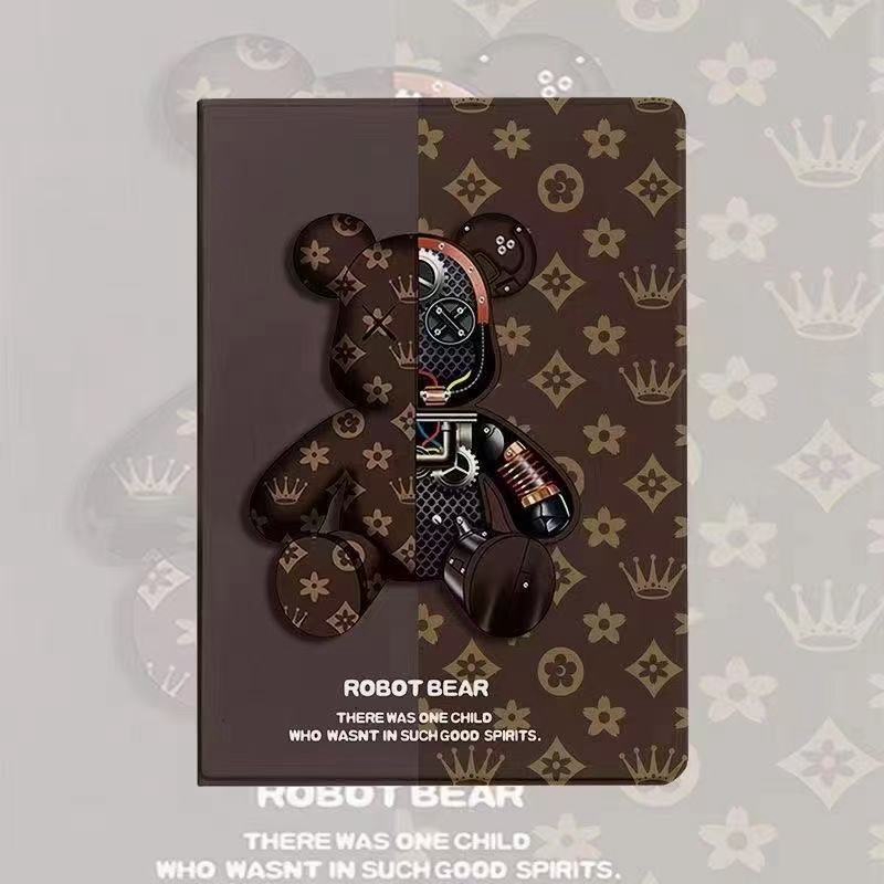 Kaws ipad pro 12.9 11inch 2024 case  Designer Kaws ipad mini 7/6/5 luxury case Wallet women men