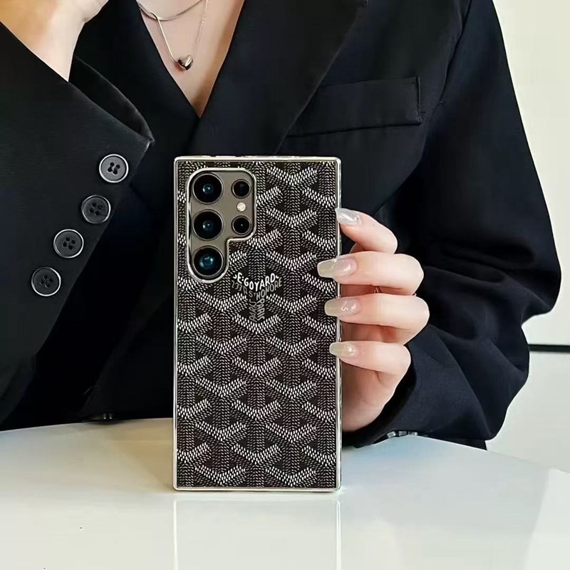 Luxury Goyard samsung s25 ultra s26 iPhone16 17 15 Case Back Cover