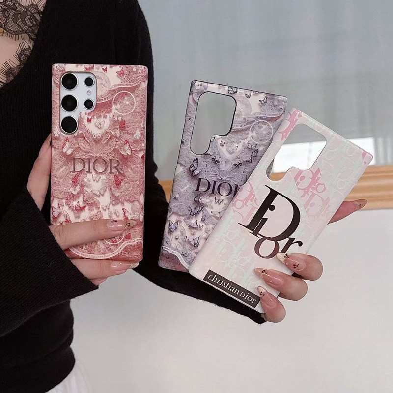 Fashion dior samsung s25 plus s24 iPhone17 16 15 14 Brand Full Cover ledertascheDesigner dior iPhone17 16 pro max samsung s25 s24 Case