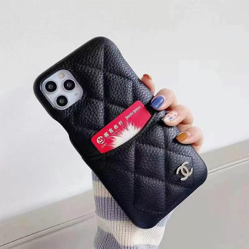 Chanel iPhone17 16 Pro Max 16e 17 plus case Leather Card Slots cover hülle