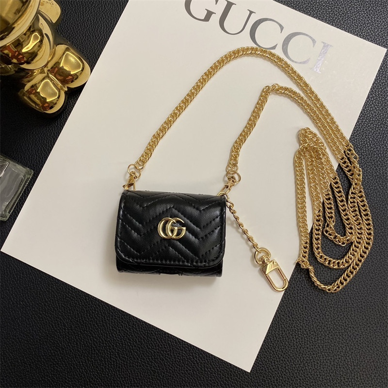 High Brand Cute Gucci AirPods 4 3 2 pro2 Galaxy Buds3 2 3 pro Case Crossbody Leather 