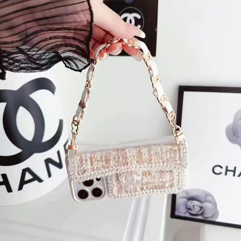 Chanel iPhone17 15 16 pro max Case Adjustable Long Shoulder Strap women men