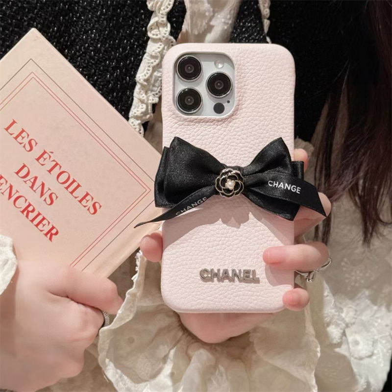 Chanel iPhone 16 pro 17/16e 15 Pro Max Case Leather women men