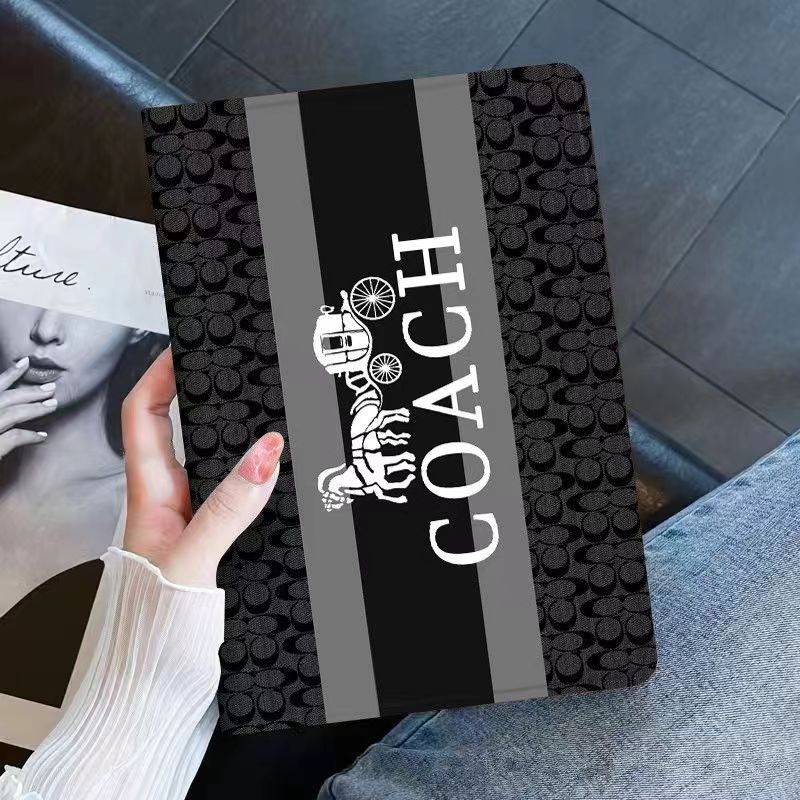  Coach iPad 11/10/9/8/7  Rotating ipad mini7 mini6 Smart Cover with Auto Wake and Sleep  leather