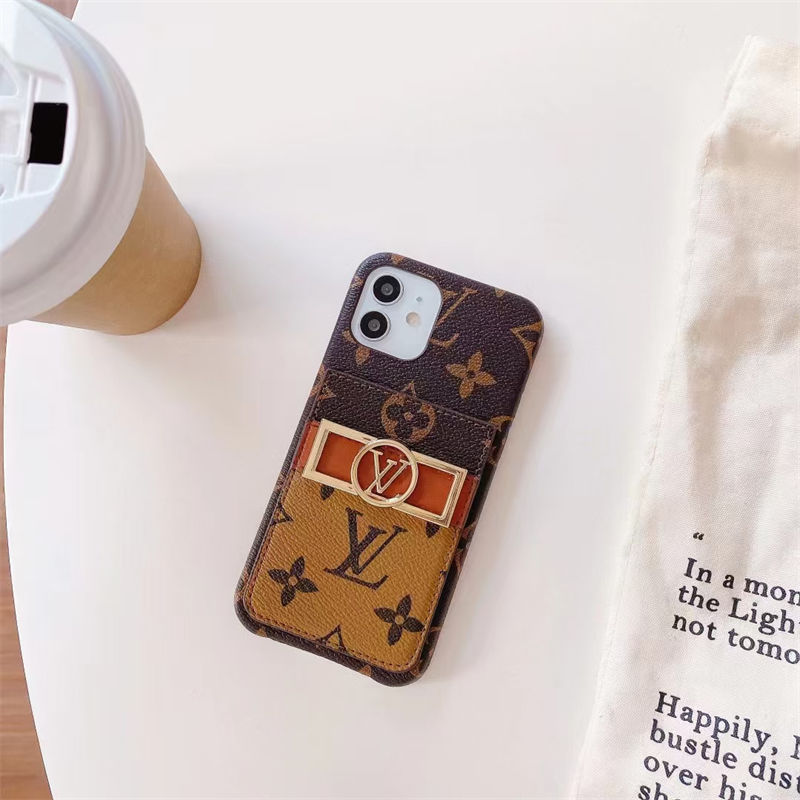 louis vuitton iPhone17 16 Pro Max 16e 17 plus case Card Slots Leather women men