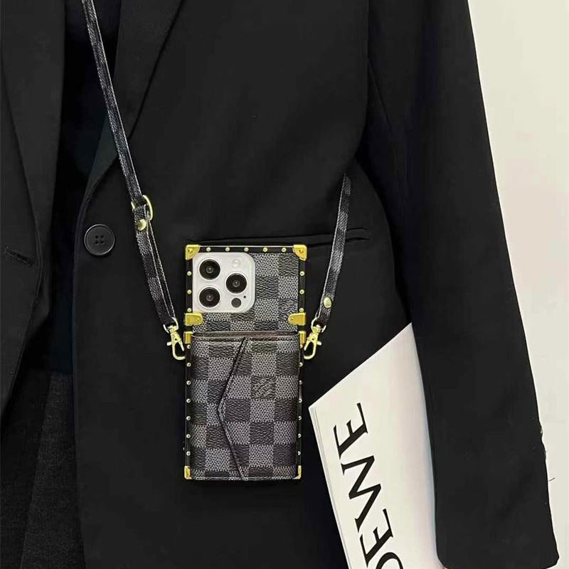 Lv Gucci Burberry iPhone17 16 Pro Max 16e 17 plus case Leather Card Holder women men