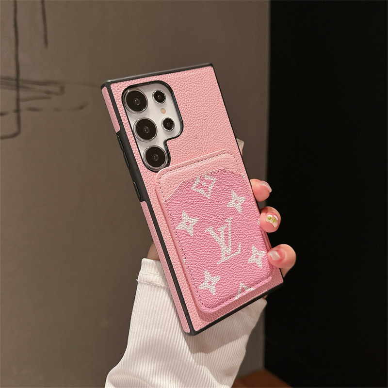 louis vuitton Gucci iPhone 16 pro 17 samsung s25 s24 Case Leather Card Holder