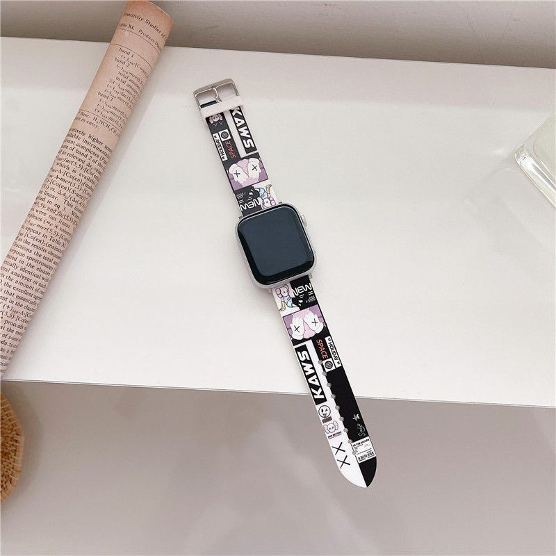 Kaws apple Watch s10/9/8/7/6/5/4/3/2/1/SE/SE2/Ultra bands Sport Band lady men