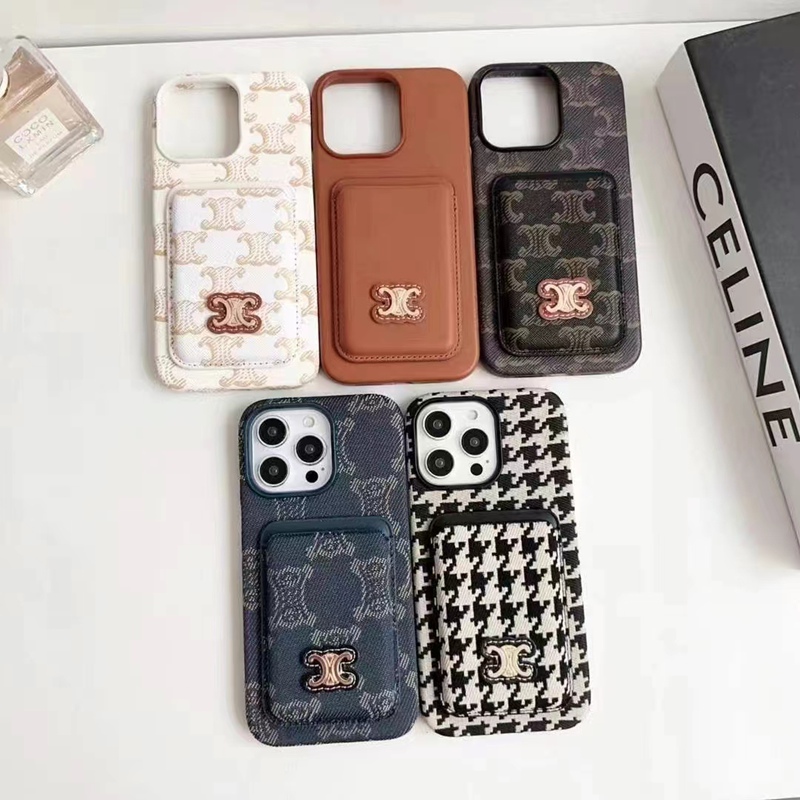 CELINE iPhone17 16 Pro Max 16e 17 plus case Card Slots women men