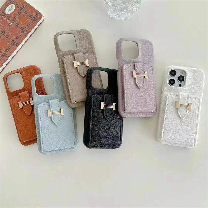 Hermes iPhone17 16 Pro Max 16e 17 plus case Card Slots women men