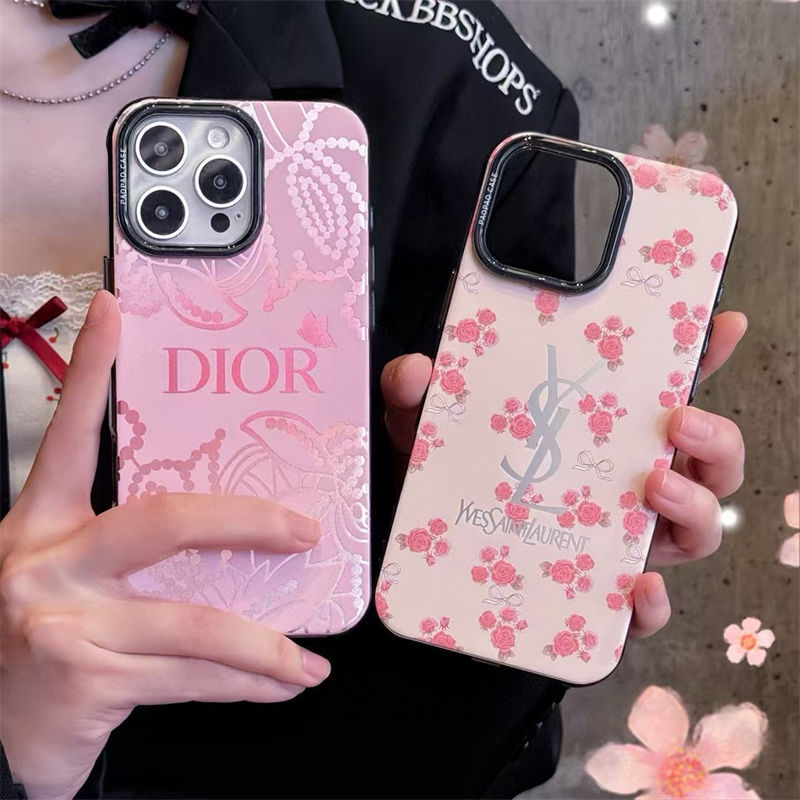Fashion Dior Ysl iPhone17 16 15 14 Brand Full Cover ledertascheLuxury Dior Ysl iPhone16 16 plus 15 16 Pro max Case