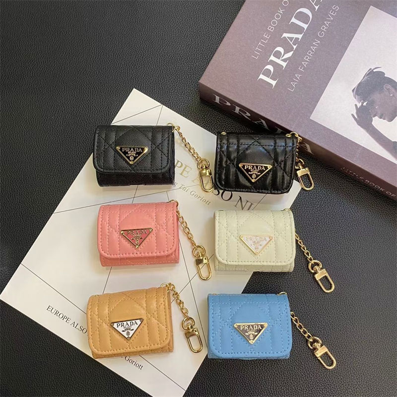 High Brand Cute Prada AirPods 4 3 2 pro2 Case leather