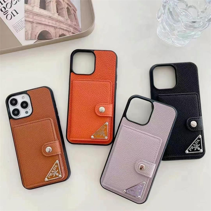 Prada iPhone17 15 16 pro max Case Card Holder Leather women men