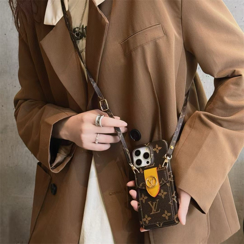 louis vuitton iPhone 16 pro 17air/16e 15 Pro Max Case Leather women men