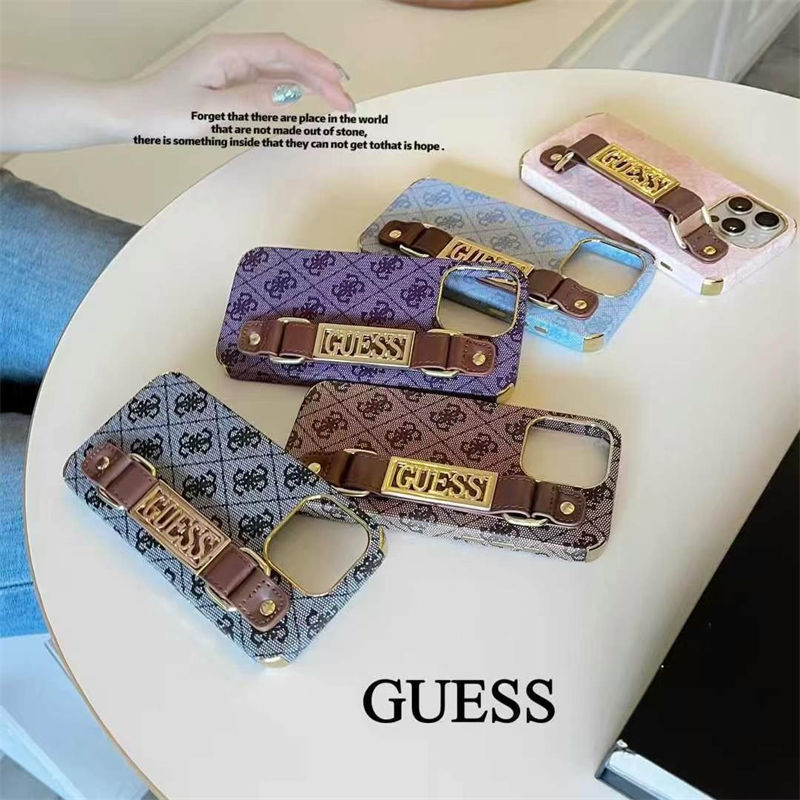 GUESS iPhone 17 16 plus 15 16 Pro max Case Wristlet women men