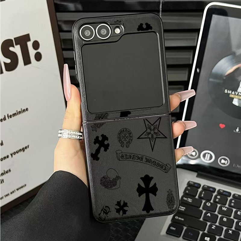 Chrome Hearts galaxy z flip4/5/6/7Case Custodia Hulle