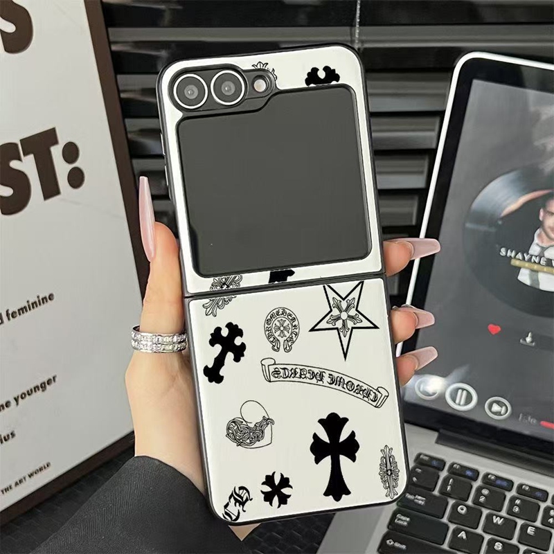 Chrome Hearts galaxy z flip7 6 5case hülle coqueLuxury Chrome Hearts galaxy z flip 6 5 7 Case
